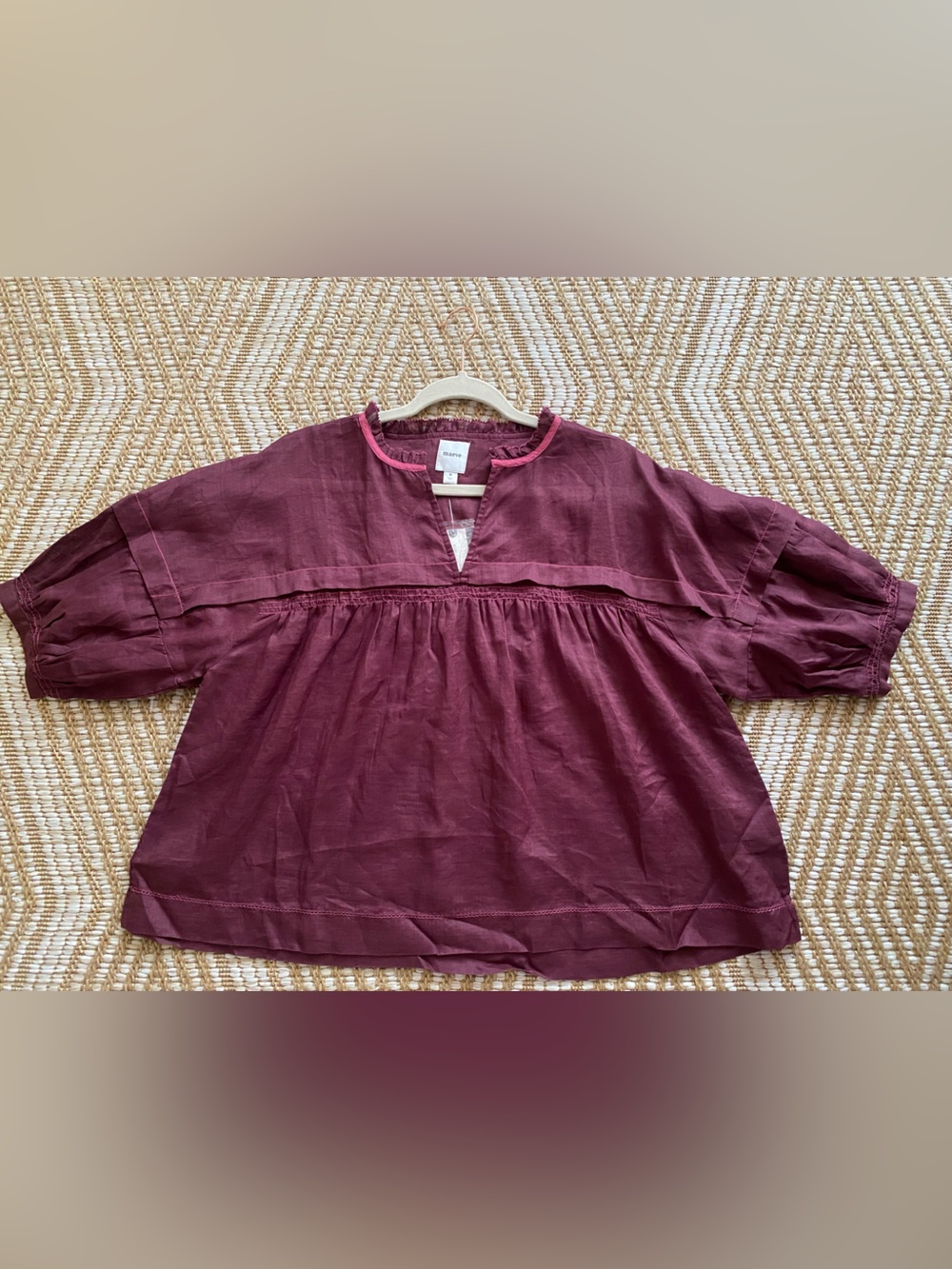 Peasant Blouse With Balloon Sleeves